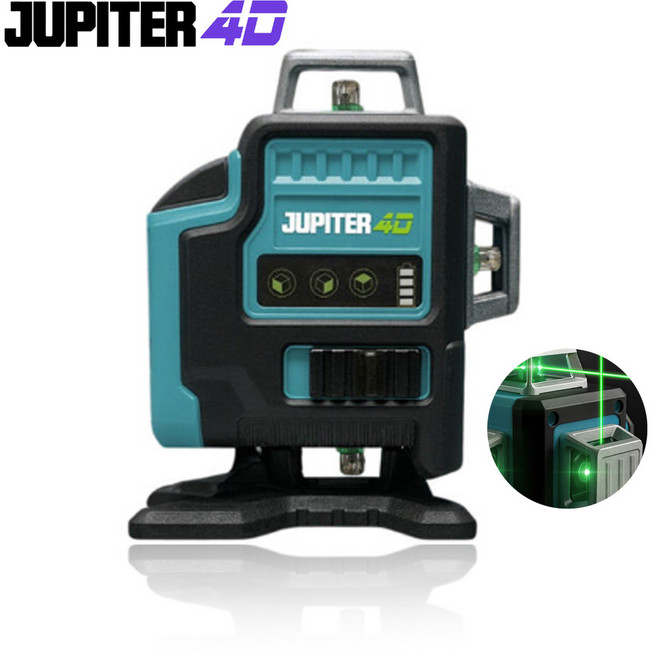 주피터 그린 레이저레벨기 4D 산업용 JL4D-20MA 마끼다 배터리 호환 베어툴, 1개