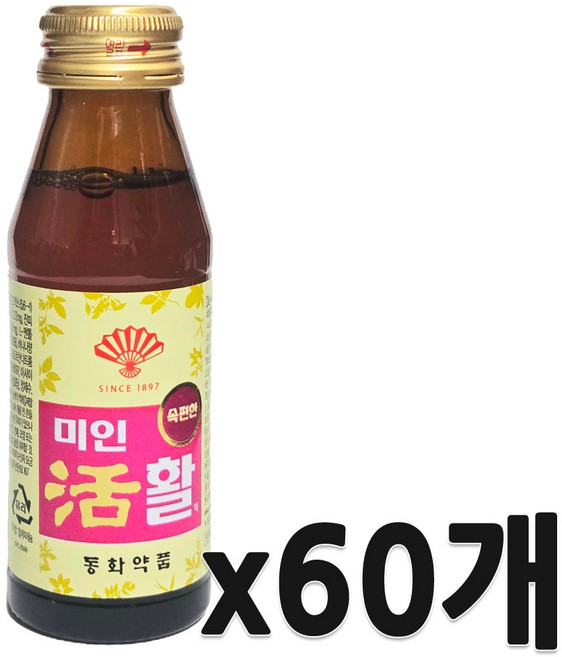 동화약품 부채표 미인활액, 75ml, 60개