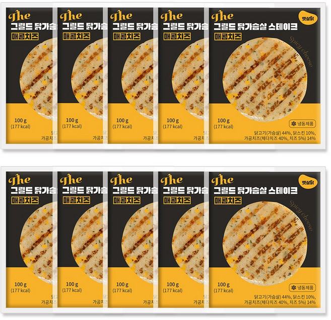 햇살닭 The그릴드 닭가슴살 스테이크 매콤치즈(100g), 30개, 100g