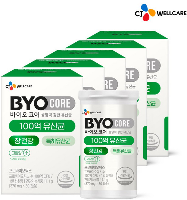 BYO 100억 식물성 유산균 캡슐, 5개, 30정