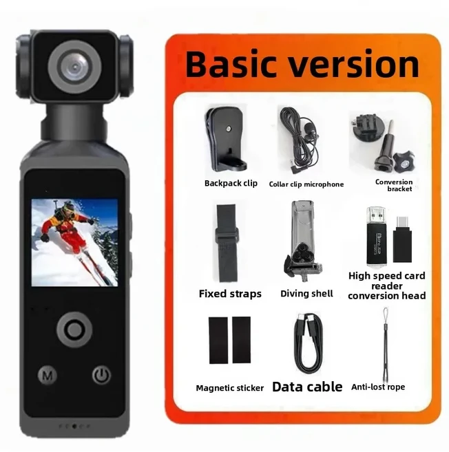 고화질 스포츠 포켓 카메라 핸드헬드 촬영 방진 라이딩 레코더, 01 Flagship 128G