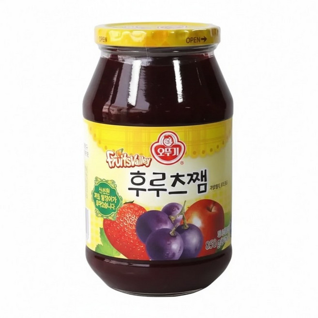 오뚜기 후루츠잼850g병과일쨈 쨈세트 과일쨈 쨈선물 선물용 용쨈 병쨈 병잼, 500g