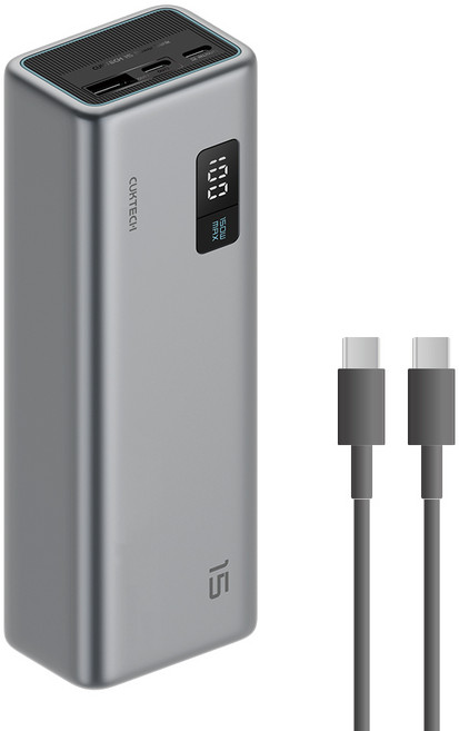 【CCC+BSMI認證】CUKTECH 酷態科15號 150W 行動電源 20000mAh PD快充 可充筆電 可上飛機 (PB200PS), 銀色, CUKTECH 15000 MAX