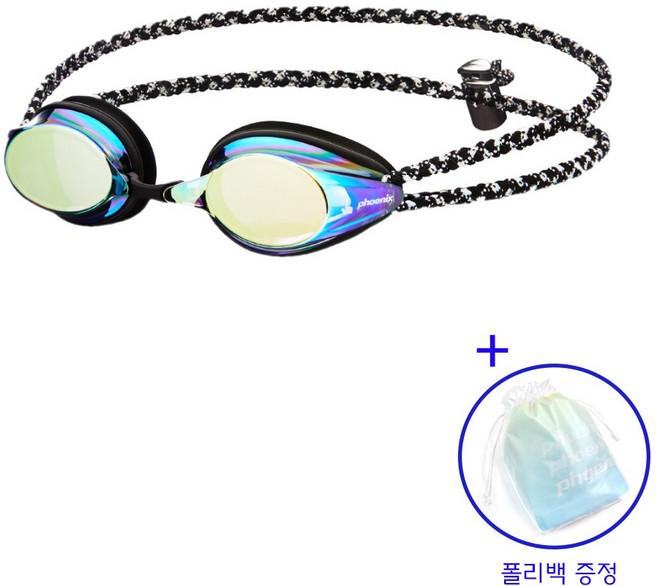 피닉스 터치안티포그 미러 패브릭 수경 PN-1000M FB TA (+폴리백 1개 증정), 골드+폴리백 1개