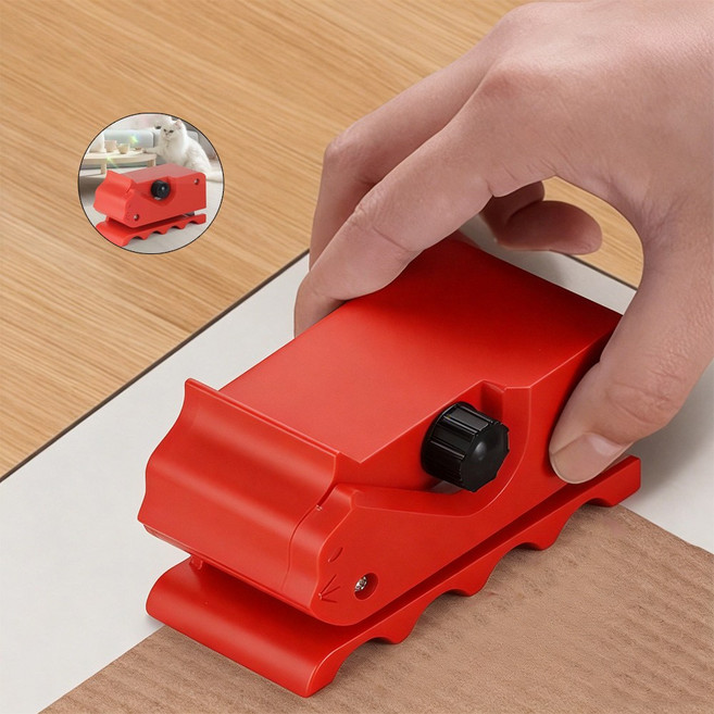 LXU 택배박스 재활용 고양이 스크래쳐 리필 만들기 안전 커터, 1개, 빨간색