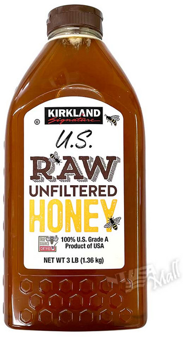 커클랜드 써든 캘리포니아 비정제 생꿀 A등급 로우 허니 1.36kg KIRKLAND SIGNATURE RAW UNFILTERED HONEY, 1개