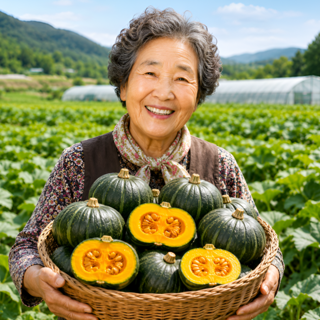 국내산 단호박 미니 밤호박 보우짱, 1박스, 2kg