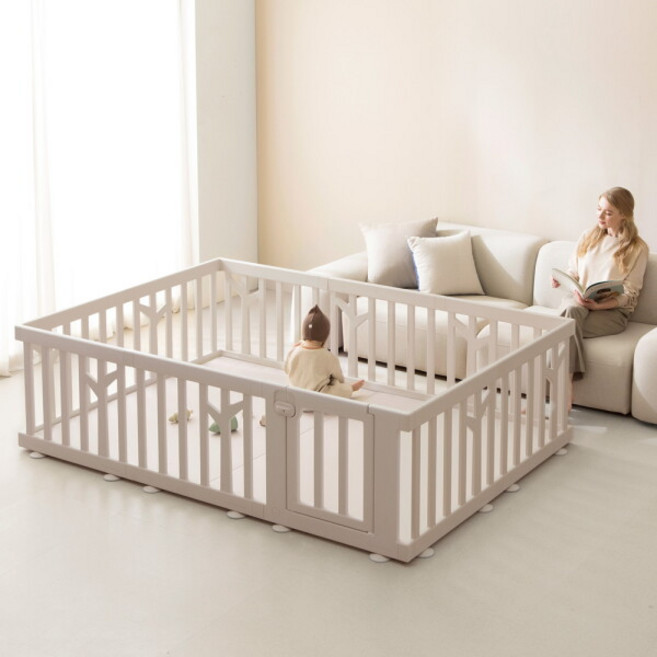 [아이팜] 버치 베이비룸 10P세트 140x211 유아 안전가드 아기 울타리, 상세 설명 참조, 색상선택:1.올화이트