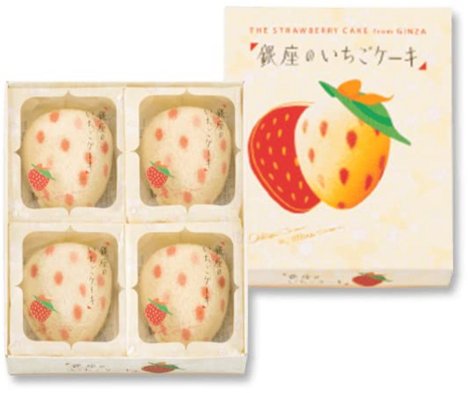 긴자의 딸기 케이크 4개입 도쿄 바나나 TOKYO 봉투 첨부