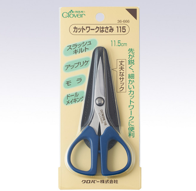 Clover 可樂牌 36666 布用剪刀 11.5cm 皮套款 輕量布料裁剪工具, 基本的, 1個