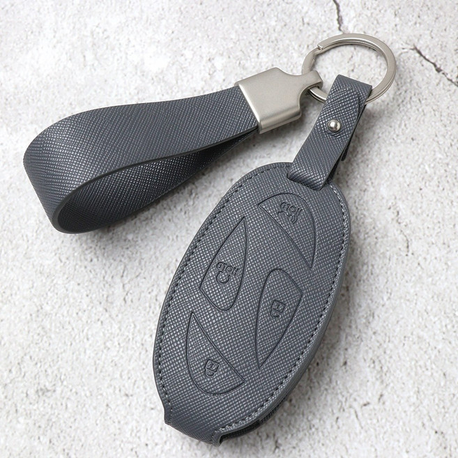 [무료각인]현대 호환 더올뉴 팰리세이드 더뉴투싼nx4 올뉴코나sx2 그랜저gn7 디올뉴싼타페mx5 쏘나타디엣지 더뉴아반떼cn7 아이오닉 전용 차 키케이스 키링, 현대H 7버튼(각인불가), 에보니그레이(금속 실버)