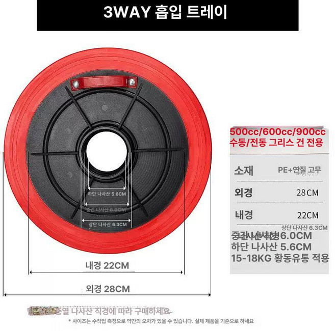 구리스흡입판 뚜껑 커버 스테인레스 캡 액세서리, 삼용 흡유판 신제품 프로모션, 1개