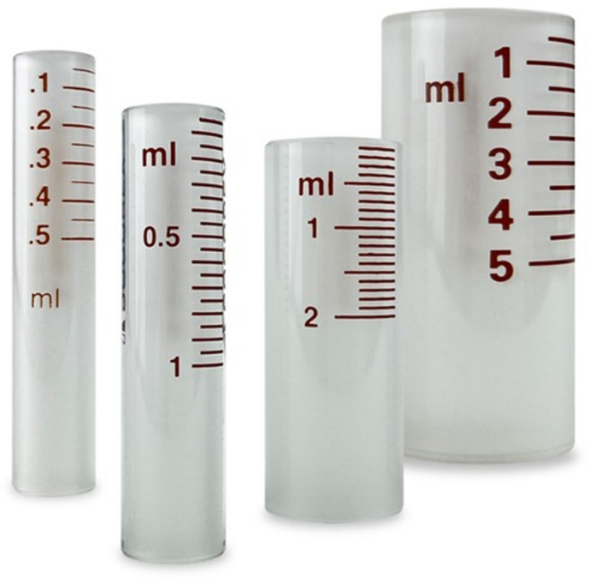 소코렉스(Socorex) 주사기용 유리관 실린더, 4호, 1개