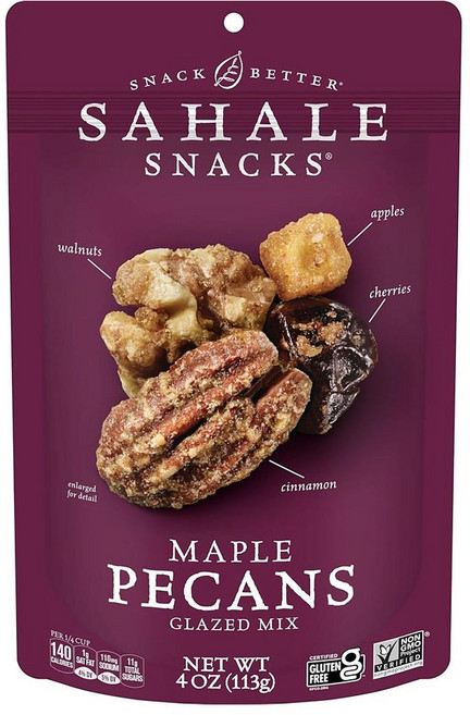Sahale Snacks 글레이즈드 믹스 113g 6팩 메이플 피칸 Sahale Snacks Maple Pecans Glazed Mix 4 oz Pouch, 6개