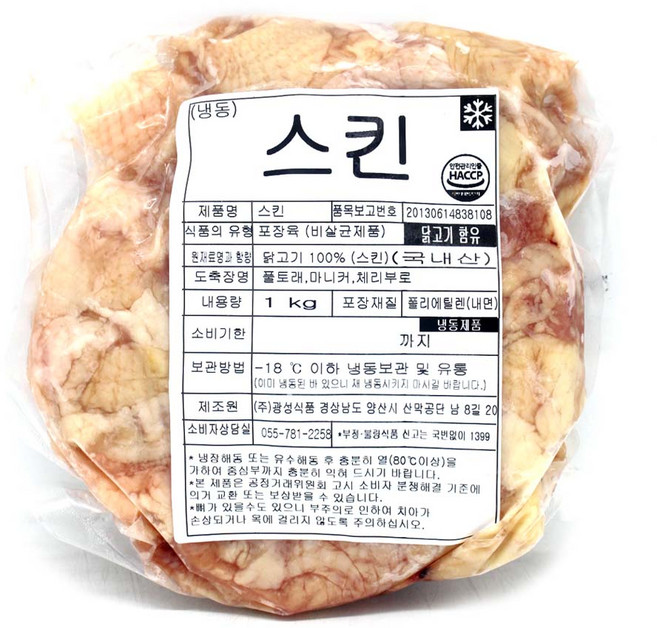 광성식품 닭껍질, 1개, 1kg