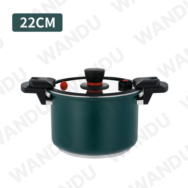 소형 압력솥 2인용 3인용 다용도 가정용 인덕션 스테인리스 저압 냄비, 1개, 22cm 압력솥 4L 그린, 4L