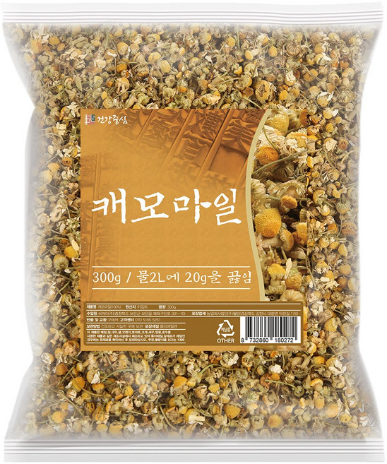 건강중심 캐모마일 꽃잎 차 카모마일 꽃 티, 1개, 1개입, 300g