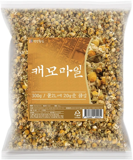 건강중심 캐모마일 꽃잎 차 카모마일 꽃 티, 1개, 1개입, 300g - 쿠팡