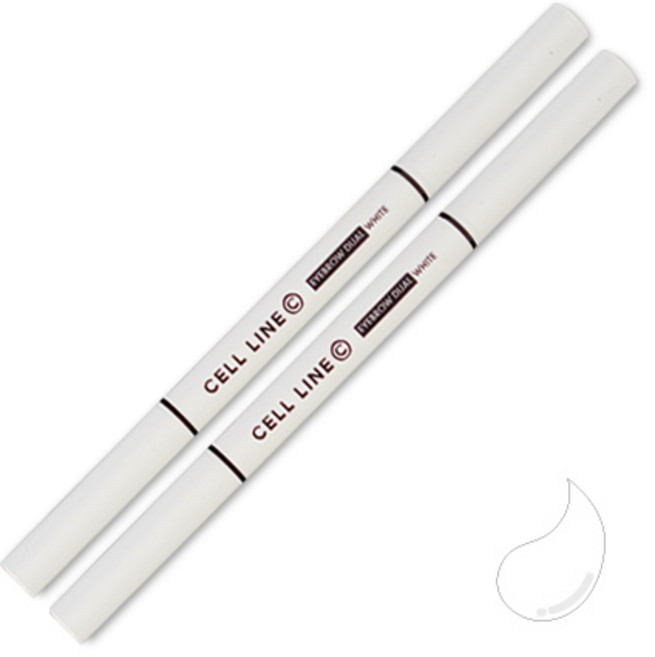 셀라인 아이브로우 듀얼 디자인펜슬, 화이트, 2개