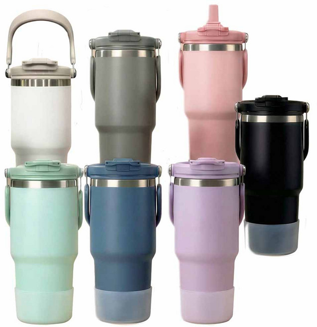 별이네집 대용량 스테인리스 텀블러 + 미끄럼방지캡 + 빨대뚜껑 + 빨대 + 빨대솔 + 세척솔 + 세척발포제, 1개, 1200L, 블랙