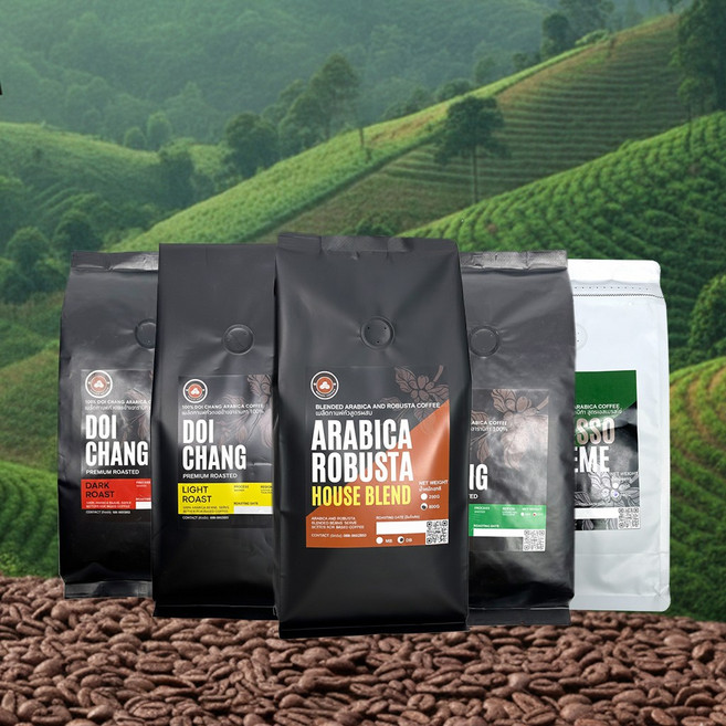 원두커피 하우스브랜드 로스팅 태국 도이창 원두커피 아라비카와 로부스타 조화 고급스러운 가격저렴, 2개, 500g, 홀빈(분쇄안함)