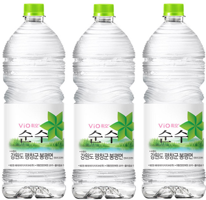 휘오 순수 생수, 2L, 6개
