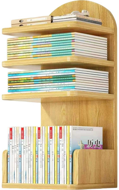 책상 책장 사무용 서류꽂이 간이 책장 가정용 수납 선반 탁상 책꽂이 SYW, 4단, 카키