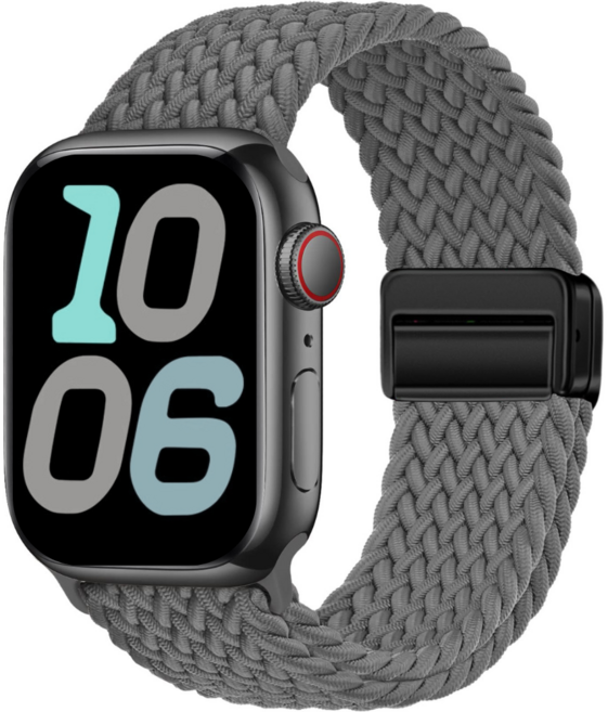 애플워치 호환 브레이드 마그네틱 버클 스트랩38/40/41/42mm 49/46/45/44/42mm 11 10 9 8 7 6 5 4 3 2 se2/3 ultra2/3, 그레이