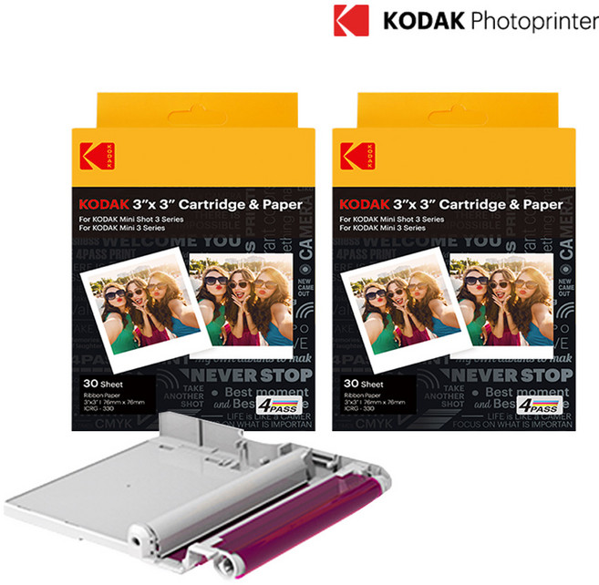 코닥 미니3 / 미니샷3 전용 카트리지 3 x 3 30p, 2개, 단품