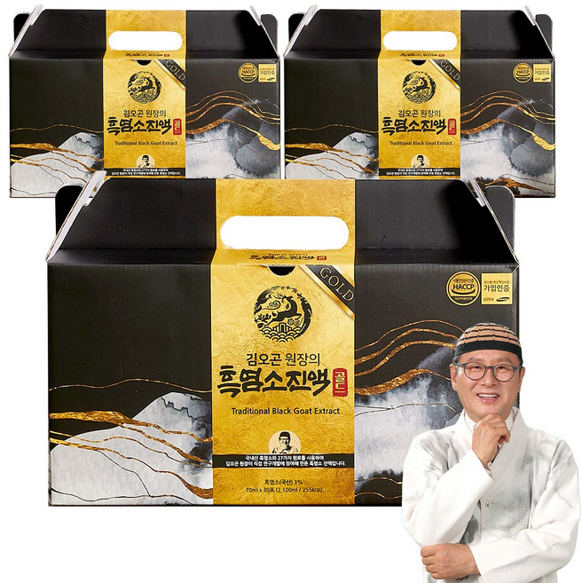 김오곤 원장의 흑염소진액 골드, 2.1L, 3개