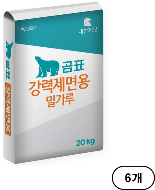 곰표 강력제면용 밀가루 20kg, 6개