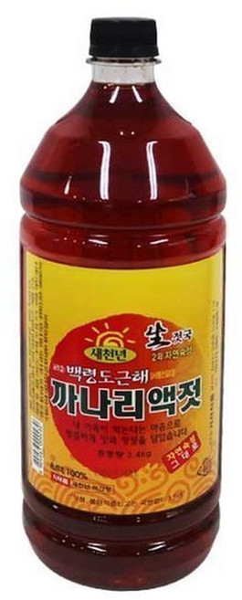 거산식품 새천년 백령도 까나리액젓 3.4kg 2개 100%원액 생젓국