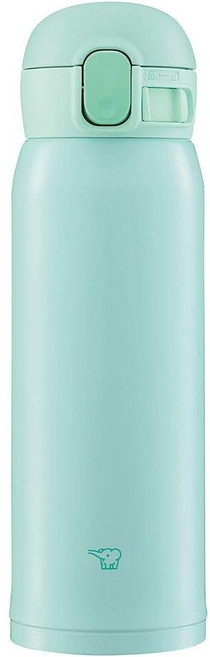 【ZOJIRUSHI 象印】一體式中栓不銹鋼真空保溫瓶 SM-WA48 480ml 保冷保溫 彈蓋式水壺, 蘋果綠, 1個