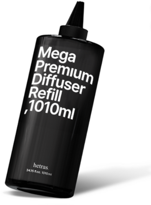 헤트라스 메가 프리미엄 대용량 디퓨저 리필 + 뾰족캡, (FRAGRANCE) 플라워파크, 1.01L, 1개