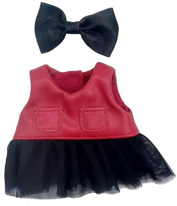 Wovglap Labub 인형 옷 La Bubu 키체인 인형용 귀여운 의상 카와이 드레스 업 의류 17cm 라부부스 생일 선물(인형 없음)(블루) 216952 82365330, 레드 2