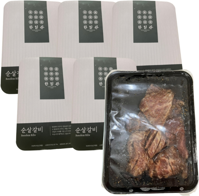 한일관 순살갈비 양념육 400g x 6팩 세트