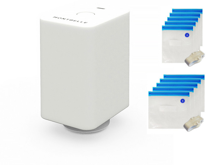 몽벨레 무선 자동펌프 진공포장기 진공용기 지퍼백용