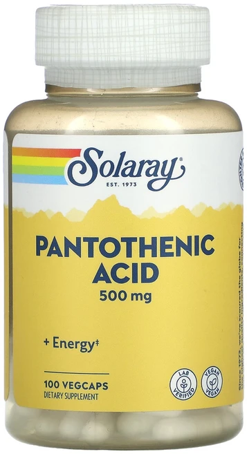 Solaray 판토텐산 500mg 베지 캡슐 100정, 1개 - 쿠팡