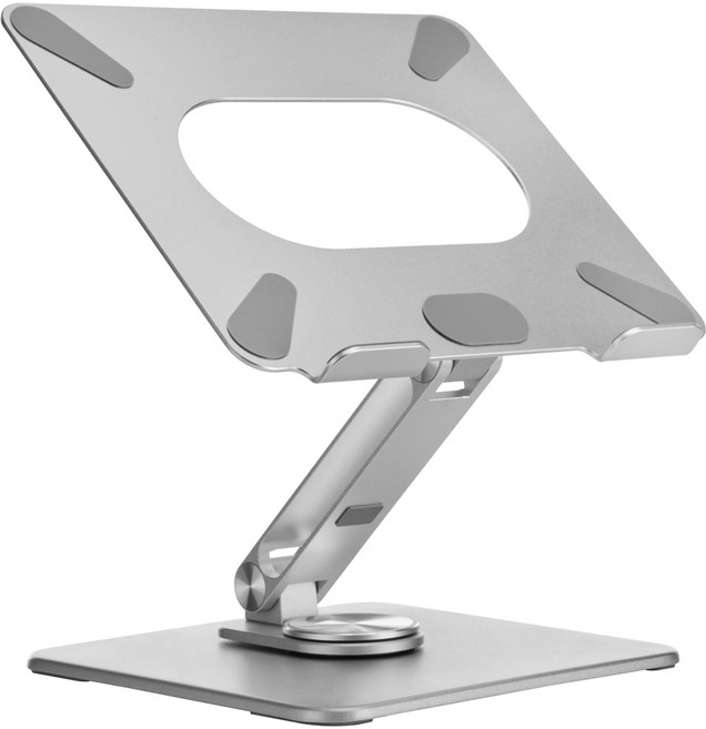 지마운트 GMT-NBR01 360도 회전 노트북거치대 쿨링 거북목 방지 휴대용 거치대, 실버, 1개