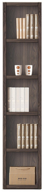 예뫼솔 2000시스템책장 5단-400-500-600-800-1000-1200사이즈 수납선택 책장 책꽂이 수납장 진열장, 5단-0400책장-월넛, 5단