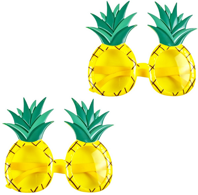 보람찬하루 웃긴 재미있는 파티 인스타 커플 틱톡 동물 선글라스, 2개, 파인애플
