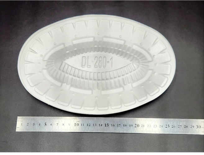 280-1호 회접시 100개입 / 타원형 소 홍어 접시 일회용 용기 회트레이 PSP 트레이, 1개, 100개