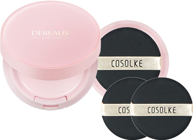 디뷰스 핑키쉬 쿠션 본품15g+리필15g+전용퍼프2개 미백 주름 자외선차단, 1개, 핑크베이지