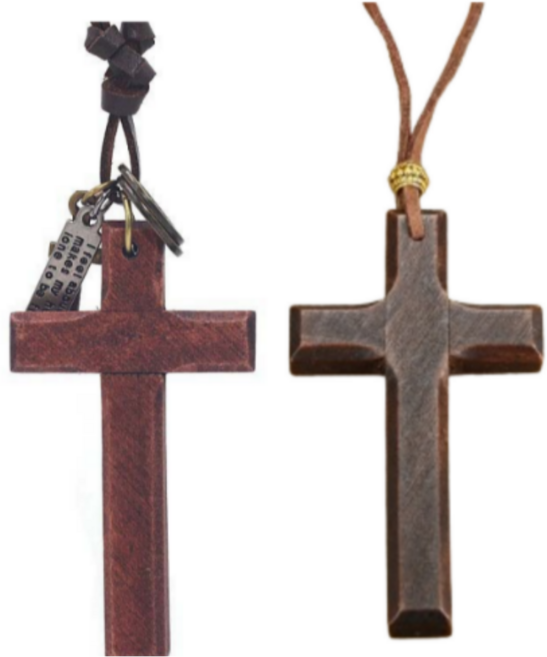 리파니 십자가 기독교 목걸이 차량 걸이 2개, 1세트