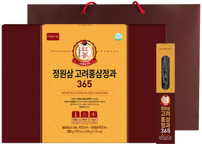 정원삼 고려 홍삼정과 365, 300g, 1박스