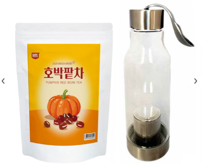 [BMS]호박팥차 100티백/대용량+거꾸로전용물병, 100개입, 5개, 150g