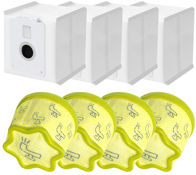 LG 코드제로 청소기 먼지봉투4개 필터4개 엘지 A9/A9S무선청소기 호환용 부품, 8개, LG 먼지봉투4개 +필터4개