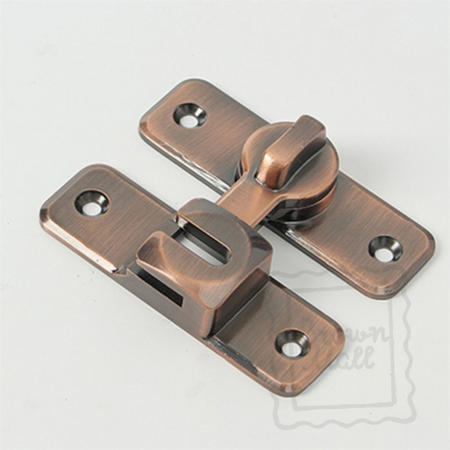 메탈큐비클 이중문 여닫이문 슬라이딩 문걸쇠 잠금장치 브론즈