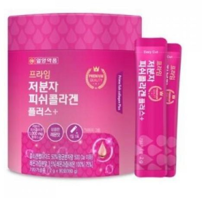 프라임 2gX90포 플러스 약품 피쉬콜라겐 저분자 180g 설날 명절 선물 대량주문 어르신 가족, 1개, 2g