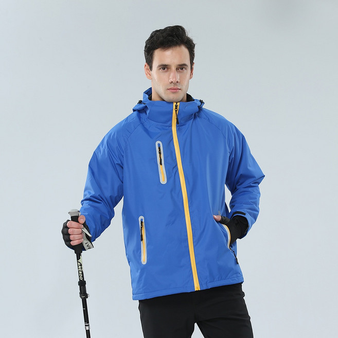 《J.Y》防風防潑水反光刷絨衝鋒外套 抗寒加厚風衣 情侶款多色可選